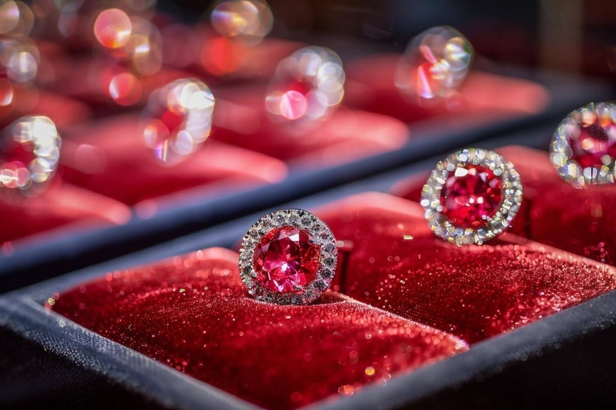 boucles oreilles rubis