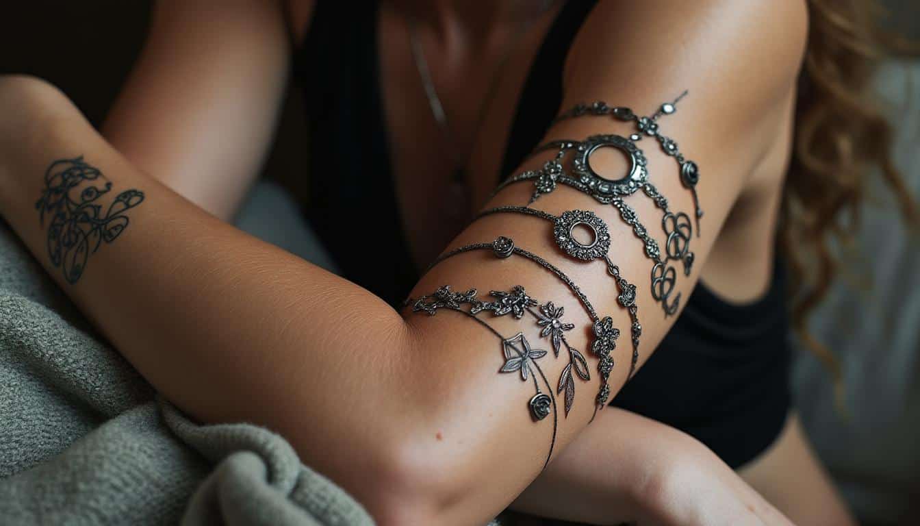 découvrez des idées uniques de tatouages bijoux pour le bras féminin : inspirations élégantes, tendances et conseils pour sublimer votre peau avec des designs précieux et originaux.