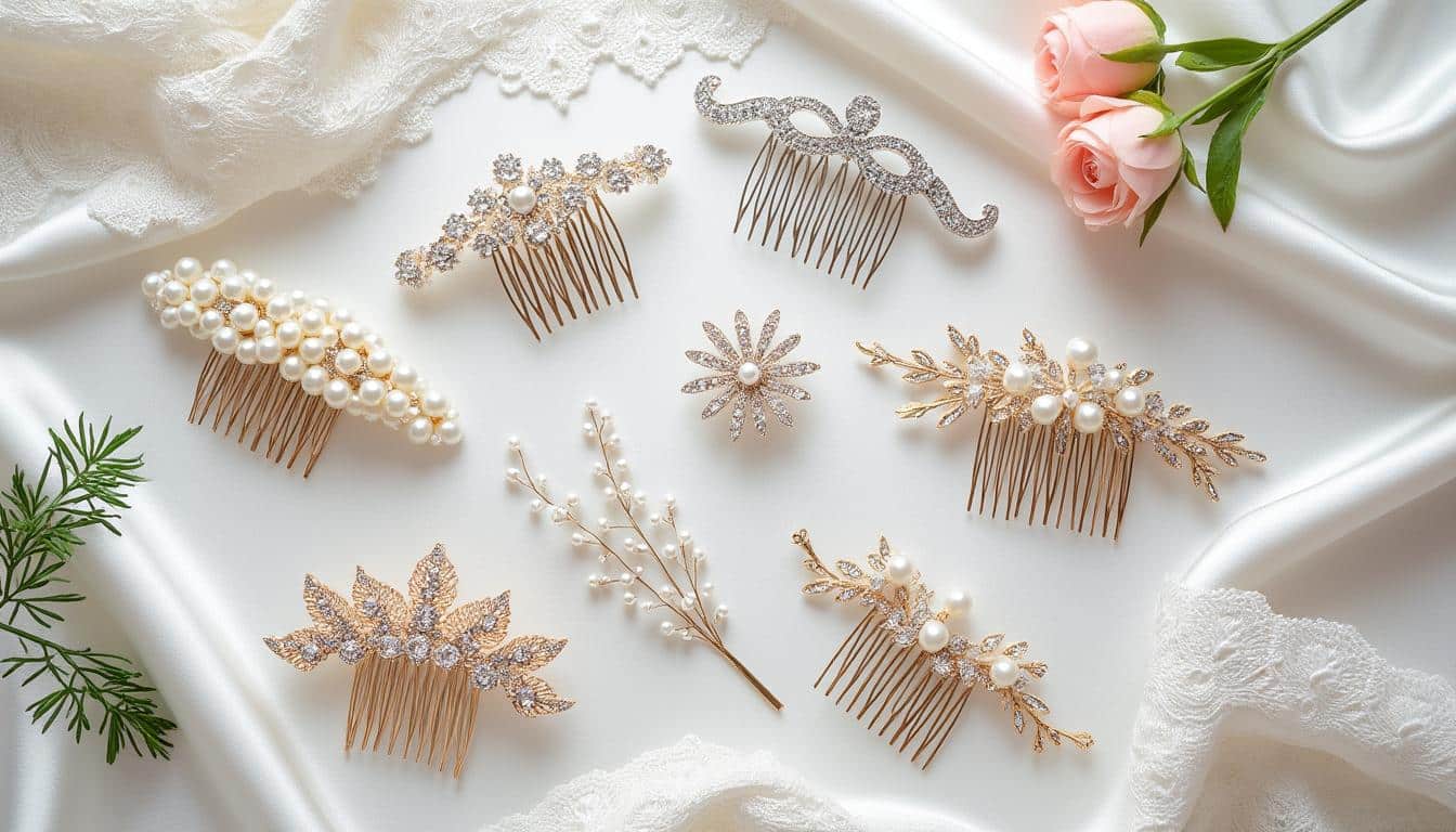 découvrez notre sélection de barrettes pour mariage, les modèles les plus élégants pour sublimer votre chignon et apporter une touche raffinée à votre coiffure de cérémonie.