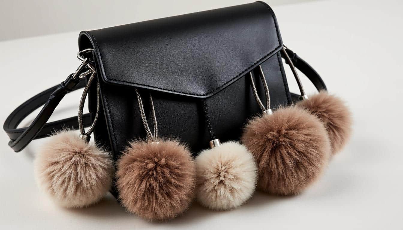 découvrez les bijoux de sac pompon en cuir, l'accessoire tendance incontournable pour personnaliser et embellir votre sac avec style et élégance.
