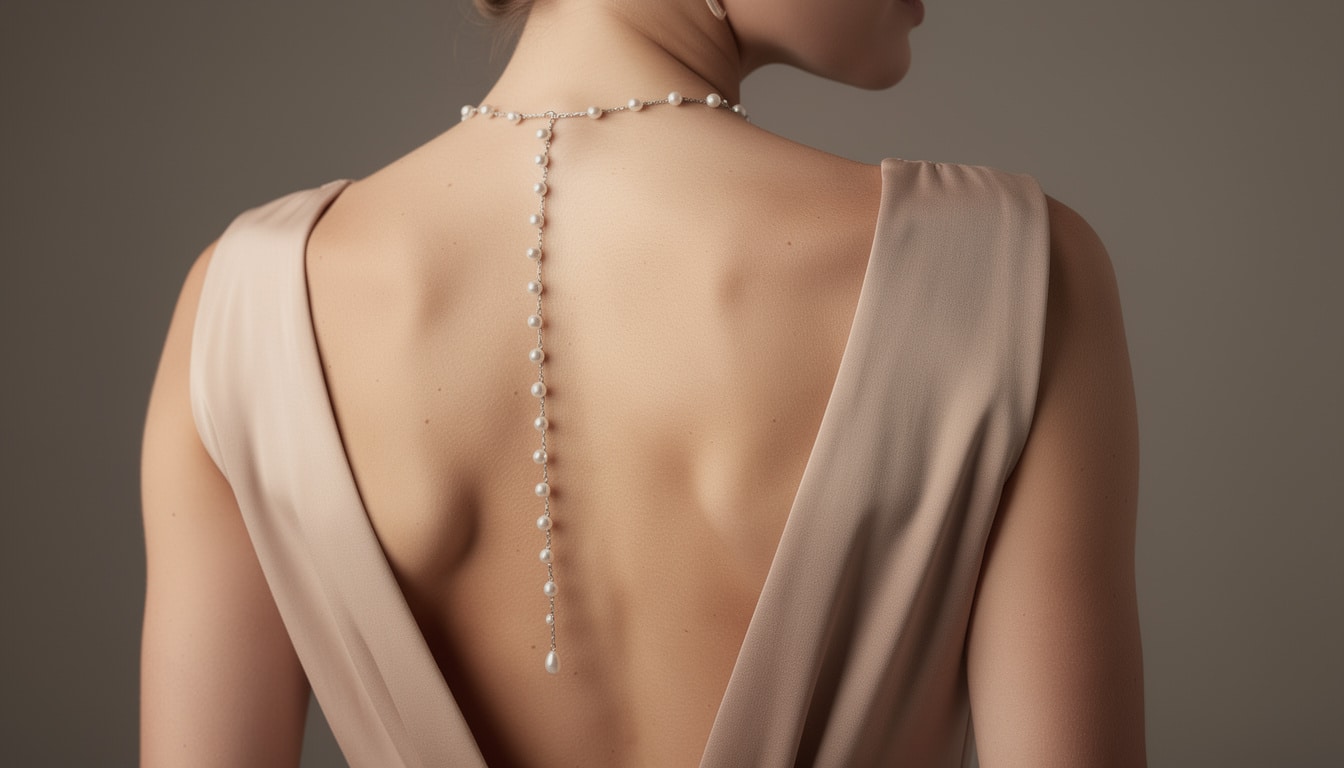 découvrez nos conseils pour porter des bijoux de dos avec perles et sublimer votre tenue avec élégance et discrétion.