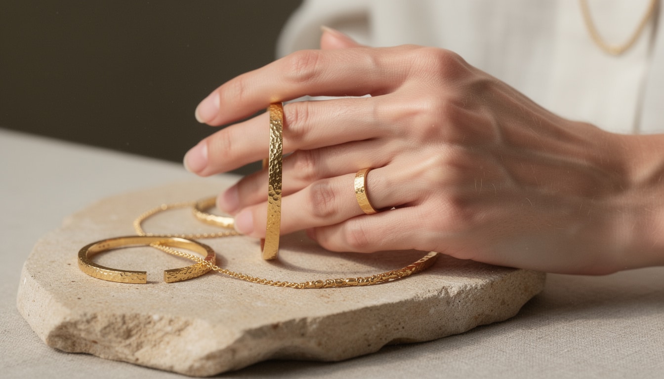 découvrez les bijoux en or martelé, une tendance artisanale élégante et minimaliste qui séduit par son charme authentique et sa finesse unique.
