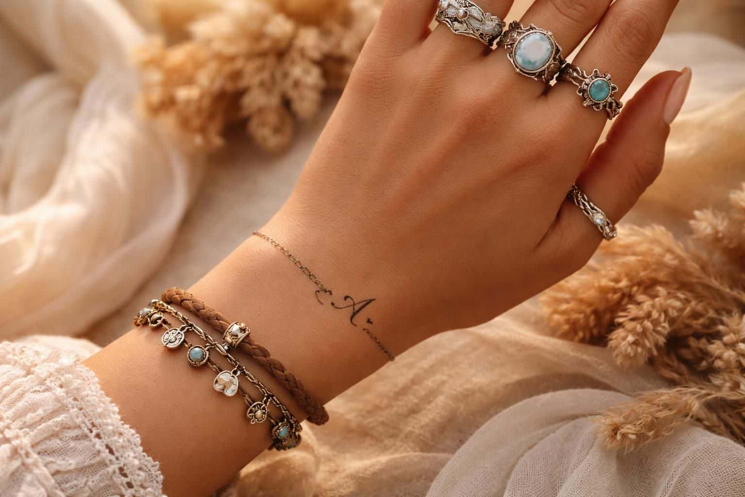 découvrez comment choisir le bijou bohème chic parfait et un tatouage bracelet avec initiale pour un style unique et personnalisé, alliant élégance et originalité.