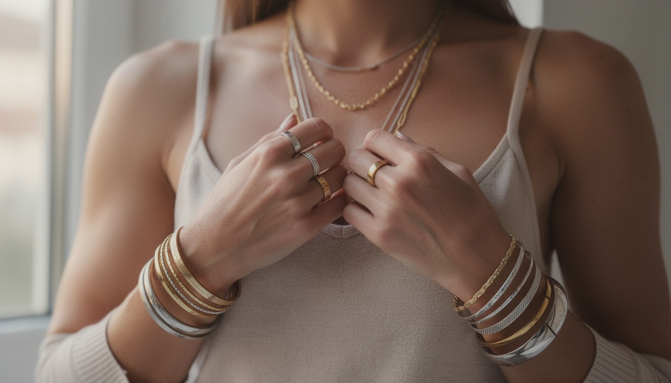 découvrez comment associer bijoux en or et en argent pour créer un look chic et harmonieux grâce à nos astuces simples et élégantes.