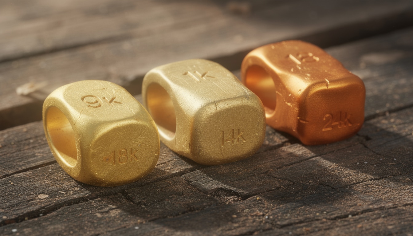 découvrez quel alliage d'or choisir entre 9, 14, 18 ou 24 carats pour allier durabilité et budget dans vos bijoux.
