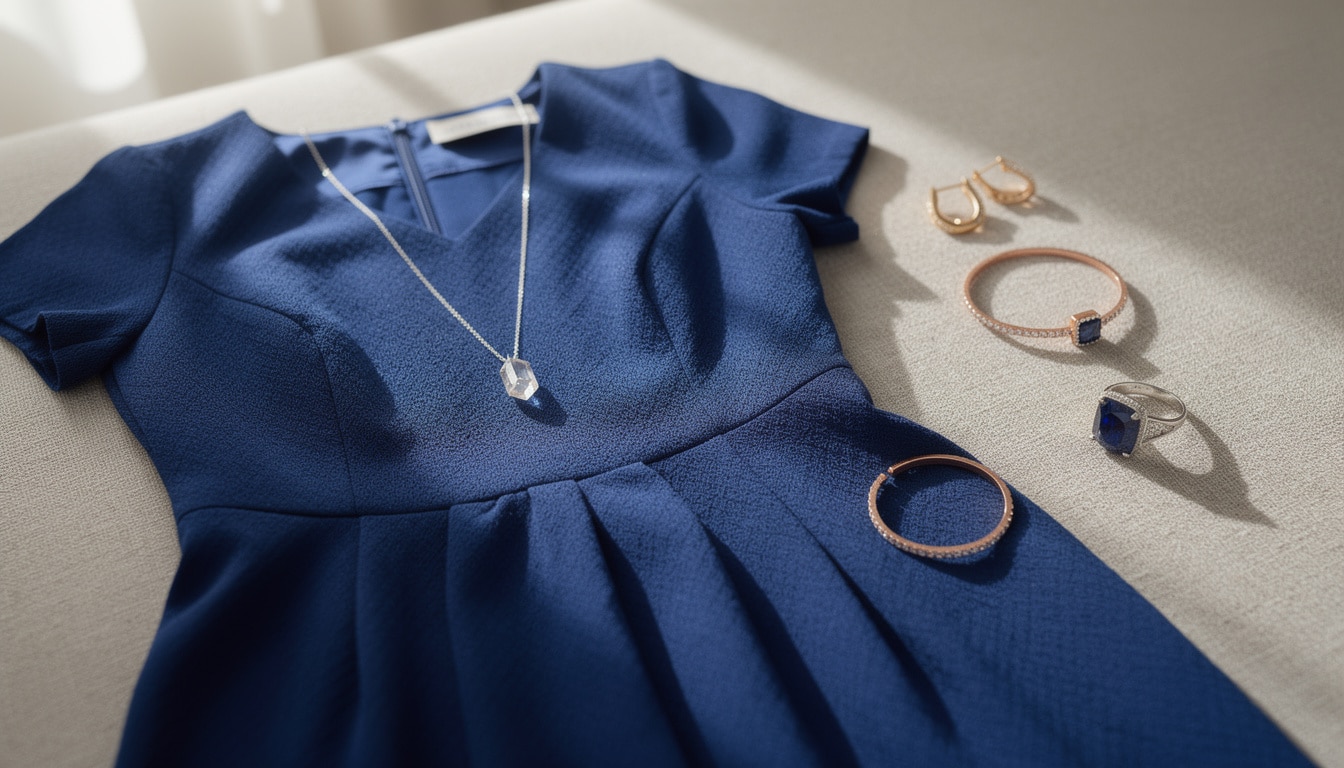 découvrez les meilleures combinaisons de bijoux pour sublimer votre robe bleue et créer un look élégant et harmonieux en toutes occasions.