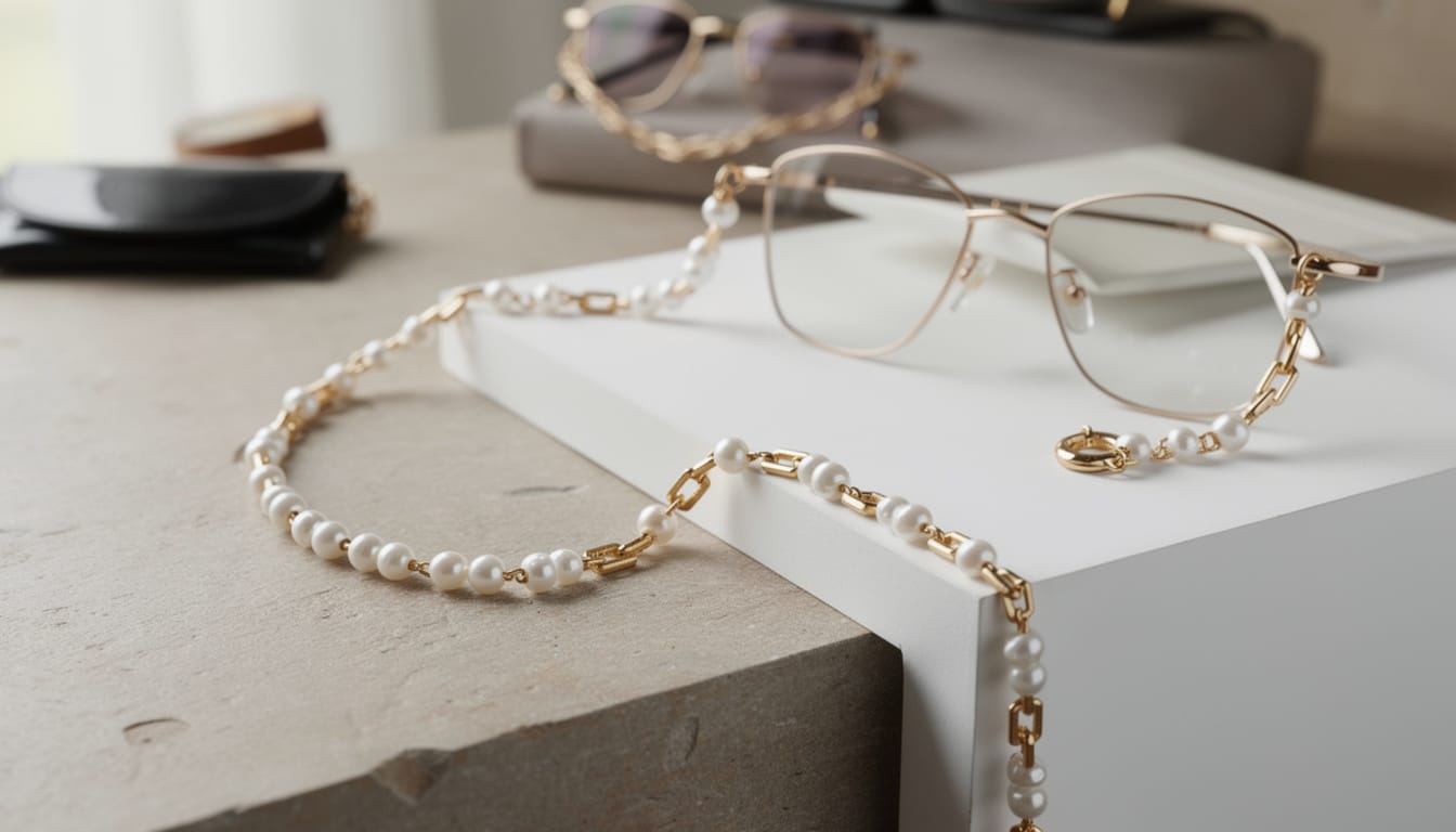 découvrez le cordon de lunette bijoux, l'accessoire idéal qui allie élégance et praticité pour sublimer votre style tout en gardant vos lunettes toujours à portée de main.
