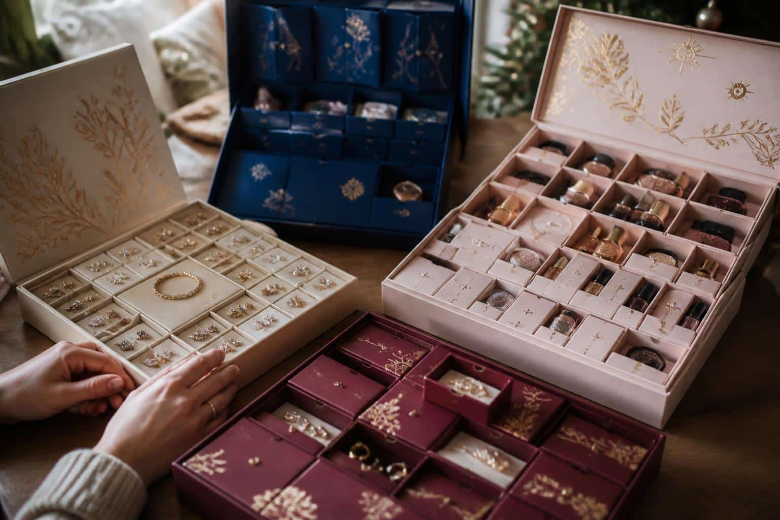 découvrez les meilleurs calendriers de l'avent bijoux et maquillage à offrir cette année, pour un cadeau original et plein de surprises beauté et élégance.