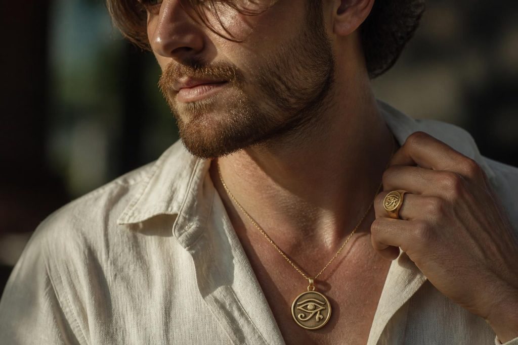 découvrez comment porter l'œil d'horus en bijoux pour ajouter une touche d'élégance mystique à votre style quotidien. conseils mode et symbolisme ancien réunis.