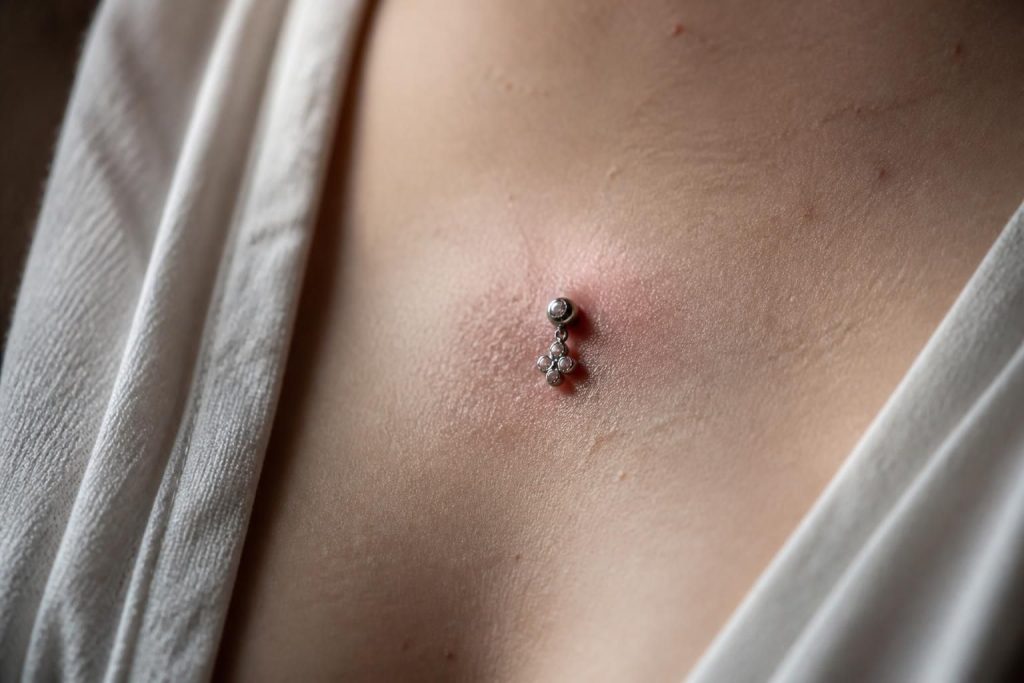 découvrez nos conseils pratiques pour bien entretenir votre piercing au sternum et éviter les infections grâce à des bijoux adaptés et une hygiène rigoureuse.