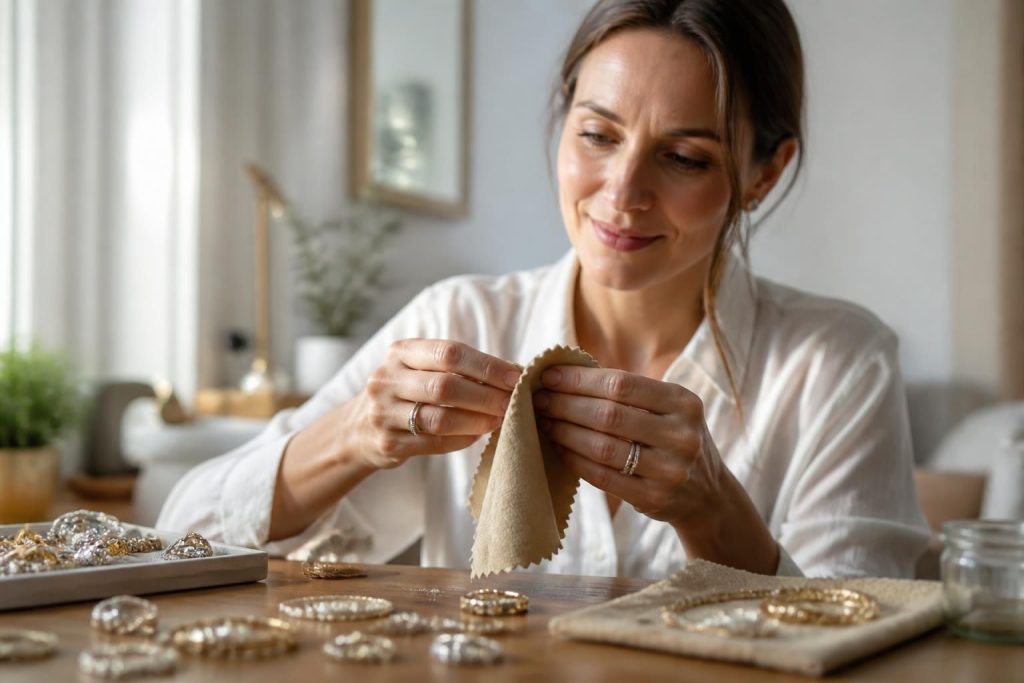 découvrez les secrets d'une chamoisine pour bijoux : conseils d'entretien et critères pour bien la choisir afin de préserver l'éclat de vos bijoux.